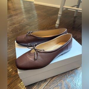 Prato - Brown Leather Ballet Flat